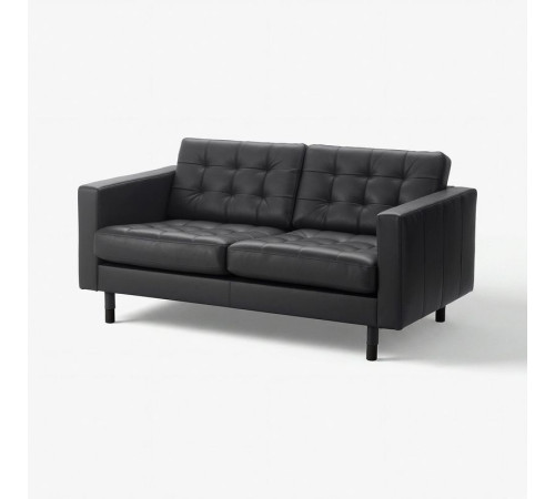 Sofa 2-osobowa, Grann/Bomstad czarny/drewno/czarny LANDSKRONA 094.442.10