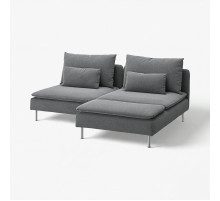 Sofa 2-osobowa z szezlongiem, Johanneshov ciemnoszary SÖDERHAMN 096.217.69