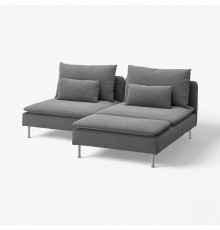 Sofa 2-osobowa z szezlongiem, Johanneshov ciemnoszary SÖDERHAMN 096.217.69
