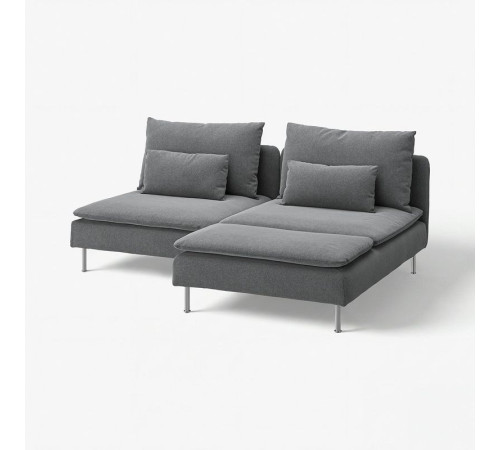 Sofa 2-osobowa z szezlongiem, Johanneshov ciemnoszary SÖDERHAMN 096.217.69