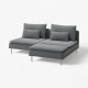 Sofa 2-osobowa z szezlongiem, Johanneshov ciemnoszary SÖDERHAMN 096.217.69