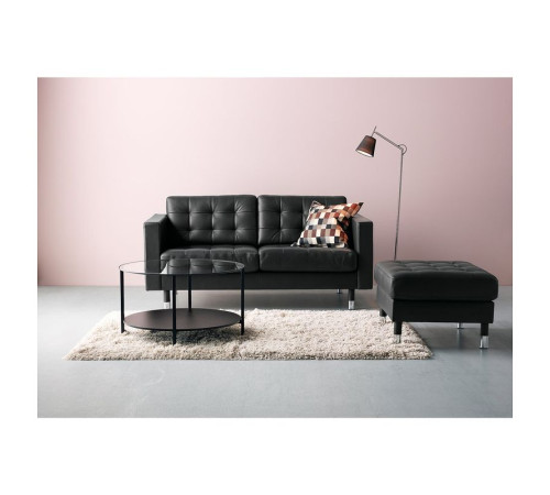 Sofa dwuosobowa, Grann/Bomstad czarny/metal LANDSKRONA 190.317.42