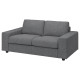 Sofa 2-osobowa, z szerokimi podłokietnikami/Lejde szary-czarny VIMLE 194.328.05