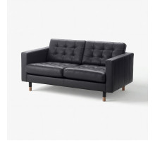 Sofa dwuosobowa, Grann/Bomstad czarny/drewno LANDSKRONA 290.317.46