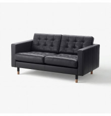 Sofa dwuosobowa, Grann/Bomstad czarny/drewno LANDSKRONA 290.317.46