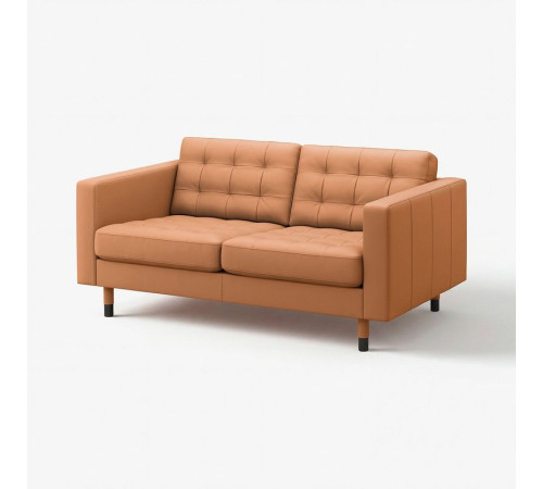 Sofa 2-osobowa, Grann/Bomstad złoto-brązowy/drewno/czarny LANDSKRONA 294.442.09