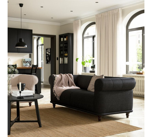 Sofa 2-osobowa, Lejde antracyt/brązowy VISKAFORS 394.432.52