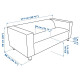 Sofa 2-osobowa, Bomstad czarny KLIPPAN 403.993.14