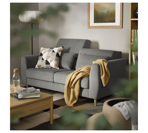 Sofa 2-osobowa, Hakebo ciemnoszary SLATORP 405.943.77