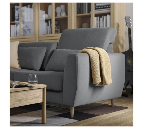 Sofa 2-osobowa, Hakebo ciemnoszary SLATORP 405.943.77