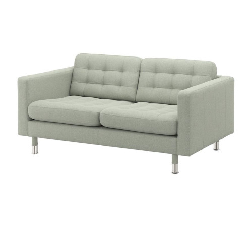 Sofa 2-osobowa, Gunnared jasnozielony/metal LANDSKRONA 492.702.84