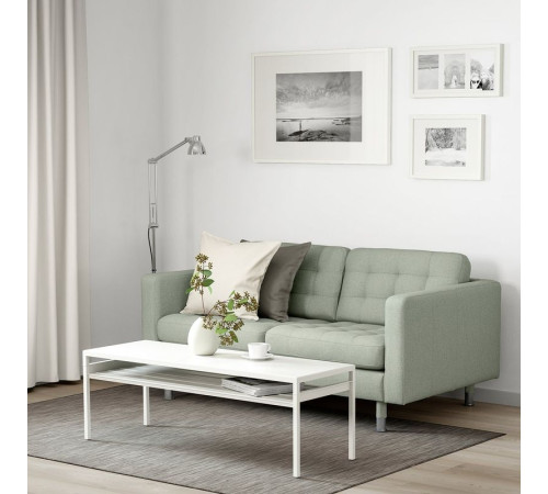 Sofa 2-osobowa, Gunnared jasnozielony/metal LANDSKRONA 492.702.84