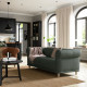 Sofa 2-osobowa, Lejde/szary/zielony brzoza VISKAFORS 494.432.18