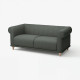 Sofa 2-osobowa, Lejde/szary/zielony brzoza VISKAFORS 494.432.18