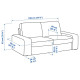 Sofa 2-osobowa, Gunnared niebieski KIVIK 594.848.02
