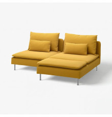 Sofa 2-osobowa z szezlongiem, Kelinge ciemnożółty SÖDERHAMN 696.217.52