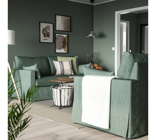 Sofa 2-osobowa, Hemmesta szarozielony HYLTARP 795.148.98