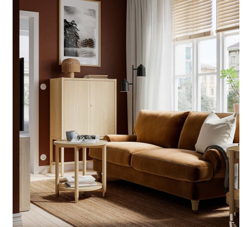 Sofa dwuosobowa, Alhamn ciemny żółto-brązowy VALNÄS 796.153.26