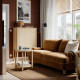 Sofa dwuosobowa, Alhamn ciemny żółto-brązowy VALNÄS 796.153.26
