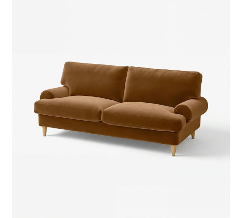 Sofa dwuosobowa, Alhamn ciemny żółto-brązowy VALNÄS 796.153.26