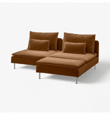 Sofa 2-osobowa z szezlongiem, Alhamn ciemny żółto-brązowy SÖDERHAMN 796.217.75