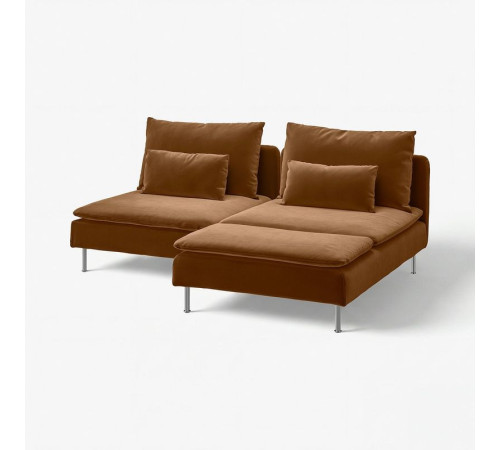 Sofa 2-osobowa z szezlongiem, Alhamn ciemny żółto-brązowy SÖDERHAMN 796.217.75