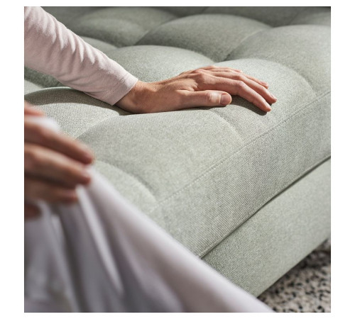 Sofa 2-osobowa, Gunnared jasnozielony/drewno/czarny LANDSKRONA 894.442.11