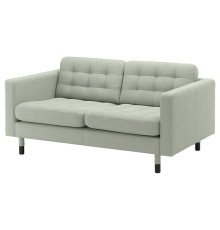Sofa 2-osobowa, Gunnared jasnozielony/drewno/czarny LANDSKRONA 894.442.11