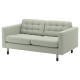 Sofa 2-osobowa, Gunnared jasnozielony/drewno/czarny LANDSKRONA 894.442.11