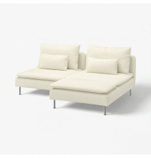 Sofa 2-osobowa z szezlongiem, Johanneshov kremowy SÖDERHAMN 896.217.65