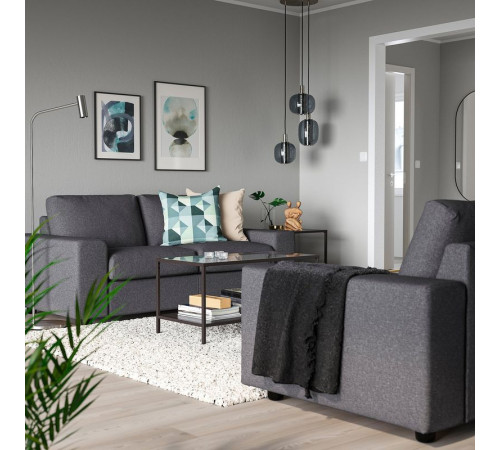 Sofa 2-osobowa, z szerokimi podłokietnikami Gunnared/średnioszary VIMLE 994.005.46