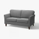 Sofa 2-osobowa, Hakebo ciemnoszary EKHOLMA 995.355.88