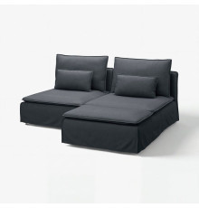 Sofa 2-osobowa z szezlongiem, Knäbäck antracyt SÖDERHAMN 996.071.08