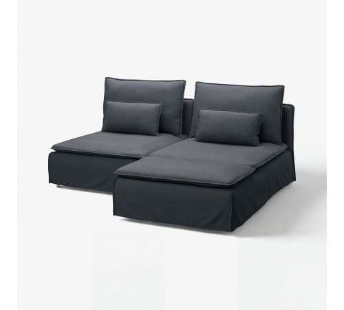 Sofa 2-osobowa z szezlongiem, Knäbäck antracyt SÖDERHAMN 996.071.08