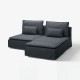 Sofa 2-osobowa z szezlongiem, Knäbäck antracyt SÖDERHAMN 996.071.08
