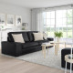Sofa 3-osobowa, Grann/Bomstad czarny KIVIK 005.195.25