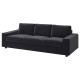 Sofa 3-osobowa, z szerokimi podłokietnikami/Djuparp ciemnoszary VIMLE 094.326.79