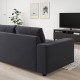Sofa 3-osobowa, z szerokimi podłokietnikami/Djuparp ciemnoszary VIMLE 094.326.79