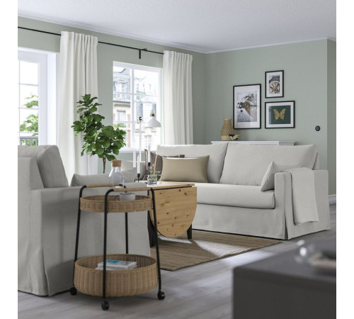 Sofa 3-osobowa, Tallmyra biały/czarny HYLTARP 095.149.53
