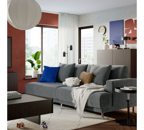 Sofa modułowa, 3-osobowa, Johanneshov ciemnoszary UPPÅKRA 096.130.00