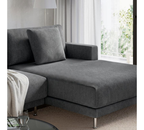 Sofa modułowa, 3-osobowa, z szezlongiem, prawy/Johanneshov ciemnoszary UPPÅKRA 096.130.19