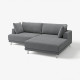Sofa modułowa, 3-osobowa, z szezlongiem, prawy/Johanneshov ciemnoszary UPPÅKRA 096.130.19