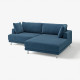 Sofa modułowa, 3-osobowa, z szezlongiem, prawy/Samsala granatowy UPPÅKRA 096.130.24