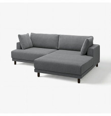 Sofa modułowa, 3-osobowa, z szezlongiem, prawy/Johanneshov ciemnoszary UPPÅKRA 096.140.66