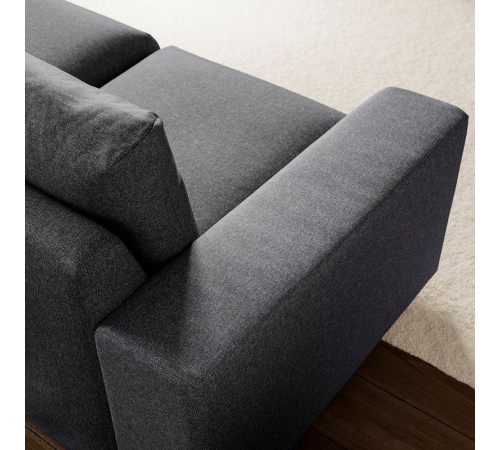 Sofa 3-osobowa, z szerokimi podłokietnikami/Gunnared średnioszary VIMLE 194.013.33