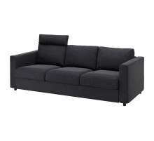 Sofa 3-osobowa, z zagłówkiem/Hillared antracyt VIMLE 194.342.77