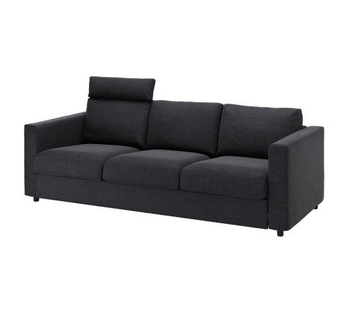 Sofa 3-osobowa, z zagłówkiem/Hillared antracyt VIMLE 194.342.77