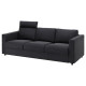 Sofa 3-osobowa, z zagłówkiem/Hillared antracyt VIMLE 194.342.77