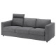 Sofa 3-osobowa, z zagłówkiem/Lejde szary-czarny VIMLE 194.343.95
