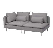 Sofa 3-osobowa, z otwartym końcem/Tonerud szary SÖDERHAMN 194.521.10
